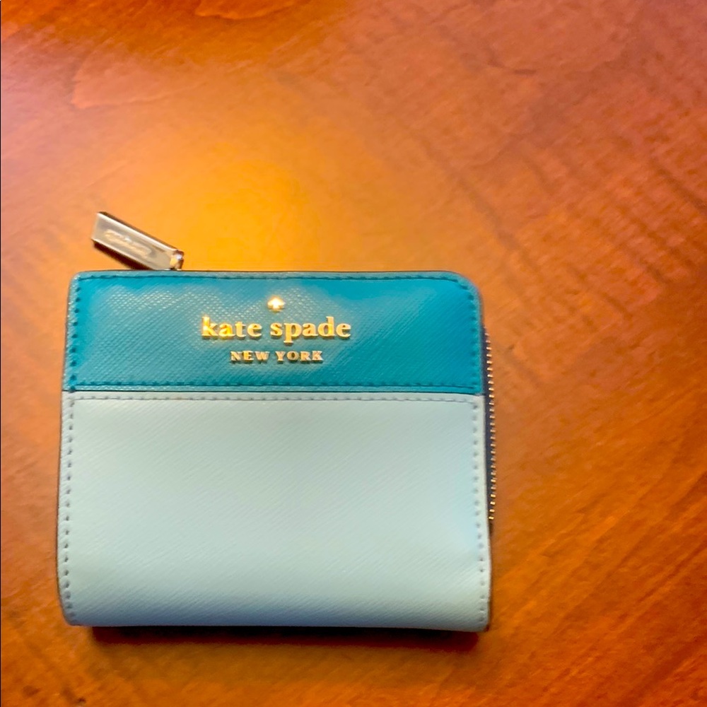 Kate Spade Teal and Light Blue Wallet